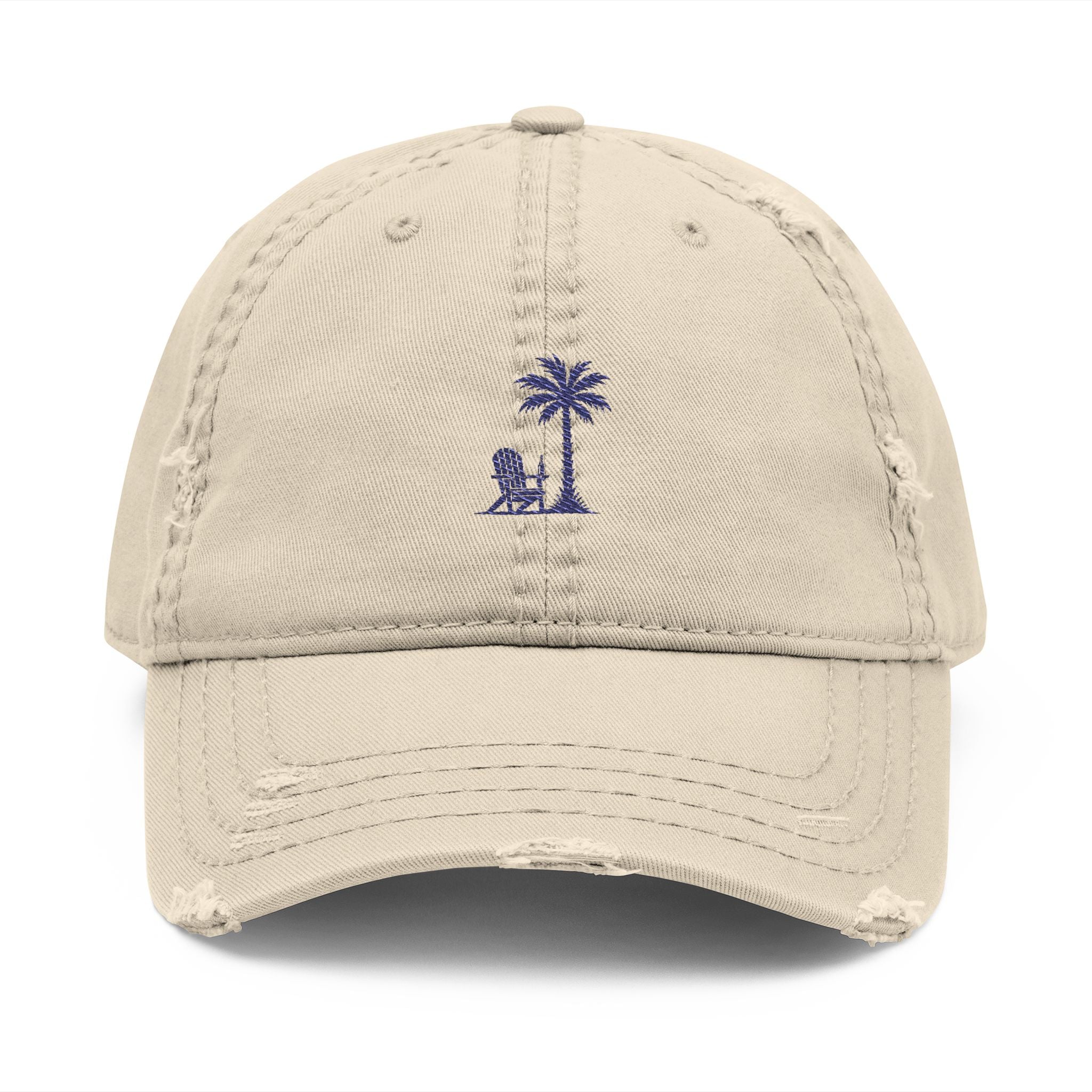 Khaki Palmetto and Chair Ball Cap