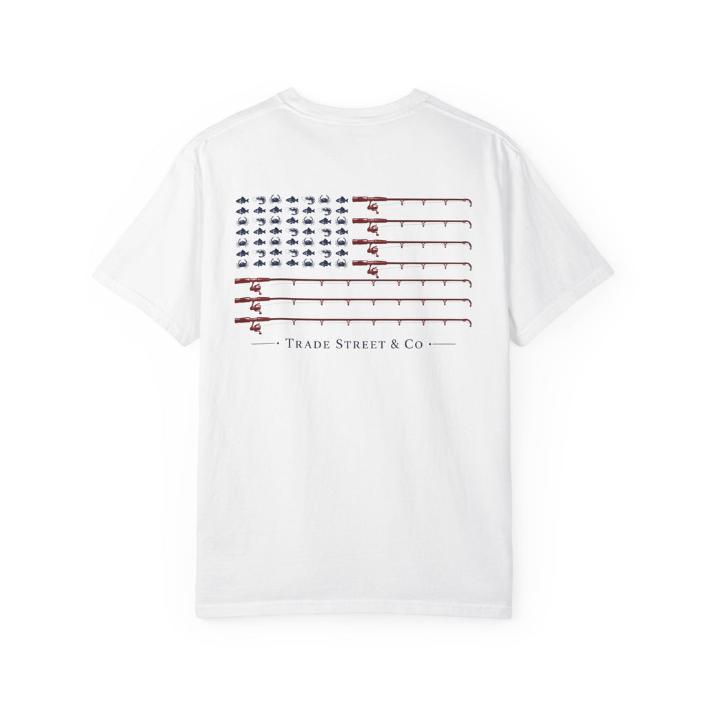 Gone Fishin’ Flag Tee
