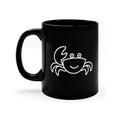 Happy Crab Coffee Mug — 11oz black ceramic