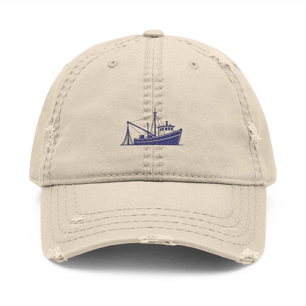 Khaki Coastal Shrimp Boat Ball Cap