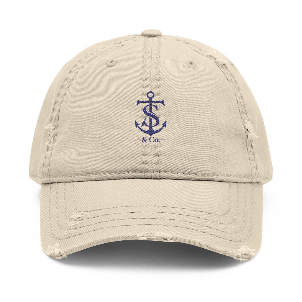 Khaki Anchor Insignia Ball Cap